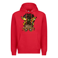 Red afro bun Premium Hoodie - HRA Design Shop