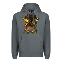 Rock afro bun Premium Hoodie - HRA Design Shop