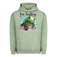 Pigment Oil Green i'm turtley adorable Urban Hoodie - JahusDesignShop