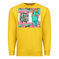 Lemon coffee scrubs rubber gloves nurse Premium Sweatshirt - RanaPortraitStore