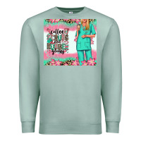 Seafoam coffee scrubs rubber gloves nurse Premium Sweatshirt - RanaPortraitStore
