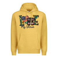 Antique Gold love my veteran Premium Hoodie - CowhideDigitalArt