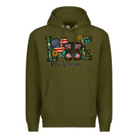 Army Green love my veteran Premium Hoodie - CowhideDigitalArt