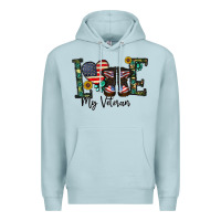 Blue Mist love my veteran Premium Hoodie - CowhideDigitalArt
