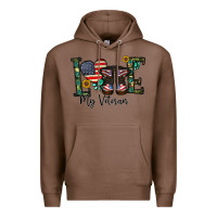 Chestnut love my veteran Premium Hoodie - CowhideDigitalArt