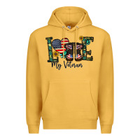Mustard love my veteran Premium Hoodie - CowhideDigitalArt