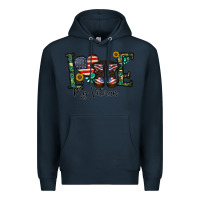 Navy love my veteran Premium Hoodie - CowhideDigitalArt