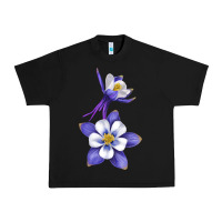 Black Colorado Rocky Mountain Columbine Flower Urban Heavy Tee - RanaPortraitStore