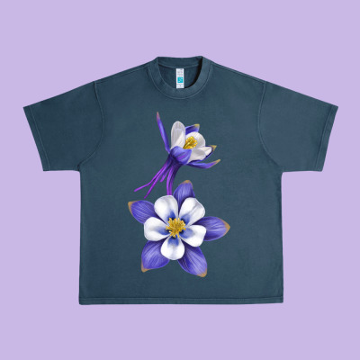 Colorado Rocky Mountain Columbine Flower Urban Heavy Tee Designed By Ranaportraitstore