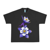Pigment Black Colorado Rocky Mountain Columbine Flower Urban Heavy Tee - RanaPortraitStore