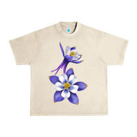 Sandshell Colorado Rocky Mountain Columbine Flower Urban Heavy Tee - RanaPortraitStore
