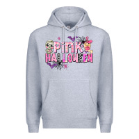 Heather Grey pink halloween Premium Hoodie - AdoDesignShop