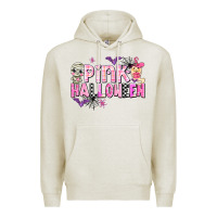 Oatmeal Heather pink halloween Premium Hoodie - AdoDesignShop
