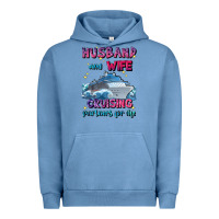 Pigment Pebble Blue husband and wife cruising partners for life Urban Hoodie - JahusDesignShop