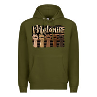Army Green melanin american flag Premium Hoodie - HRA Design Shop
