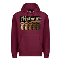 Burgundy melanin american flag Premium Hoodie - HRA Design Shop