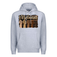 Heather Grey melanin american flag Premium Hoodie - HRA Design Shop