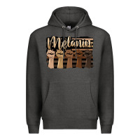 Charcoal Heather melanin american flag Premium Hoodie - HRA Design Shop