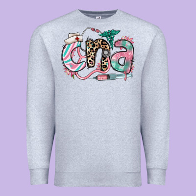 Premium Sweatshirt floral cna certified nursing assistant