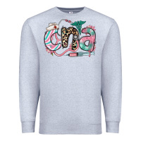 Heather Grey floral cna certified nursing assistant Premium Sweatshirt - RanaPortraitStore