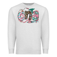 Oatmeal Heather floral cna certified nursing assistant Premium Sweatshirt - RanaPortraitStore