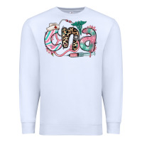 White floral cna certified nursing assistant Premium Sweatshirt - RanaPortraitStore