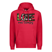 Cardinal love our troops Premium Hoodie - CowhideDigitalArt