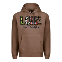 Chestnut love our troops Premium Hoodie - CowhideDigitalArt