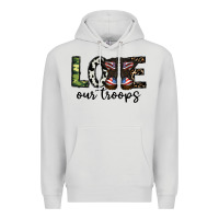 Dove Grey love our troops Premium Hoodie - CowhideDigitalArt