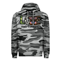 Slate Camo love our troops Premium Hoodie - CowhideDigitalArt