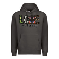 Smoke love our troops Premium Hoodie - CowhideDigitalArt