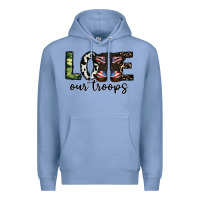 Colony Blue love our troops Premium Hoodie - CowhideDigitalArt
