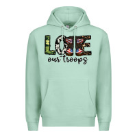 Seafoam love our troops Premium Hoodie - CowhideDigitalArt