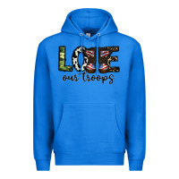 True Royal love our troops Premium Hoodie - CowhideDigitalArt