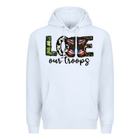 White love our troops Premium Hoodie - CowhideDigitalArt