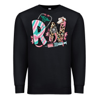 Black floral rn registered nurse Premium Sweatshirt - RanaPortraitStore