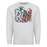 Dove Grey floral rn registered nurse Premium Sweatshirt - RanaPortraitStore