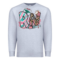 Heather Grey floral rn registered nurse Premium Sweatshirt - RanaPortraitStore