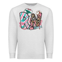 Oatmeal Heather floral rn registered nurse Premium Sweatshirt - RanaPortraitStore