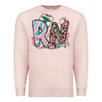 Pale Pink floral rn registered nurse Premium Sweatshirt - RanaPortraitStore