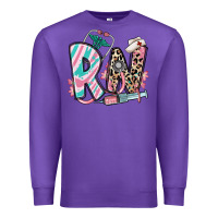 Purple floral rn registered nurse Premium Sweatshirt - RanaPortraitStore