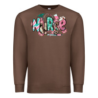Chestnut floral nurse Premium Sweatshirt - RanaPortraitStore