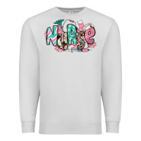 Dove Grey floral nurse Premium Sweatshirt - RanaPortraitStore
