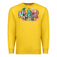 Lemon floral nurse Premium Sweatshirt - RanaPortraitStore