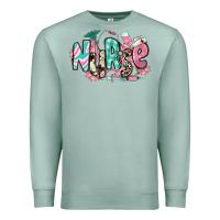 Seafoam floral nurse Premium Sweatshirt - RanaPortraitStore