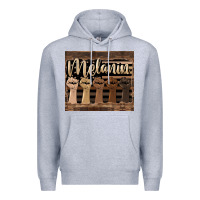 Heather Grey melanin American flag Premium Hoodie - HRA Design Shop