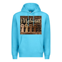 Ocean Blue melanin American flag Premium Hoodie - HRA Design Shop