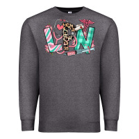 Charcoal Heather floral lpn licensed practical nurse Premium Sweatshirt - RanaPortraitStore