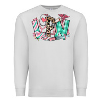Dove Grey floral lpn licensed practical nurse Premium Sweatshirt - RanaPortraitStore