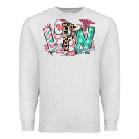 Oatmeal Heather floral lpn licensed practical nurse Premium Sweatshirt - RanaPortraitStore